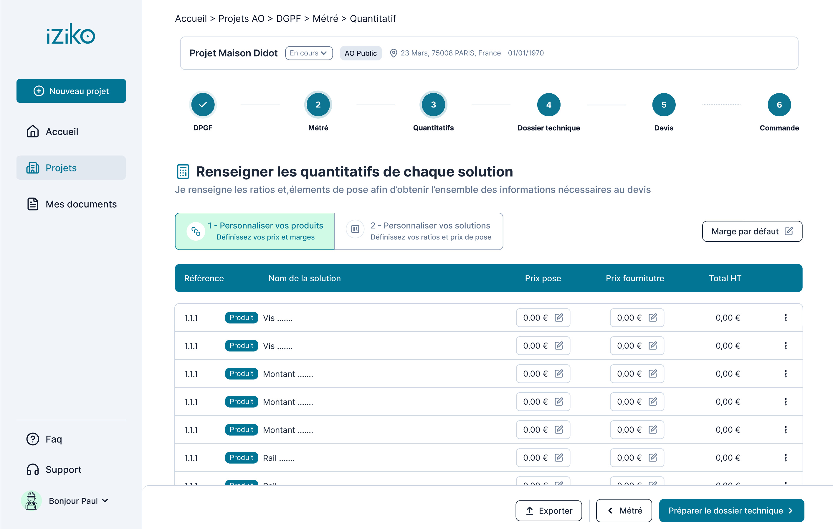 Quantitatifs et chiffrage iziko : calculez vos ratios, vos prix et votre marge